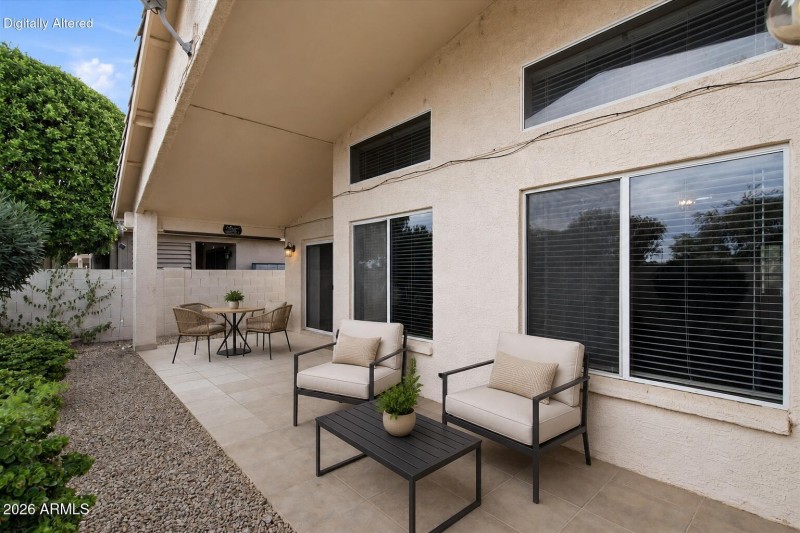 Covered Patio and Private Yard