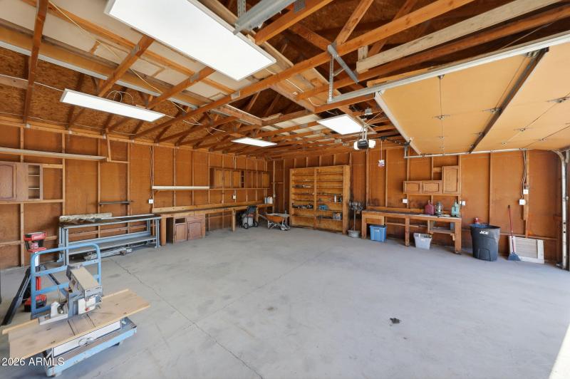 Interior of 4 Car Garage