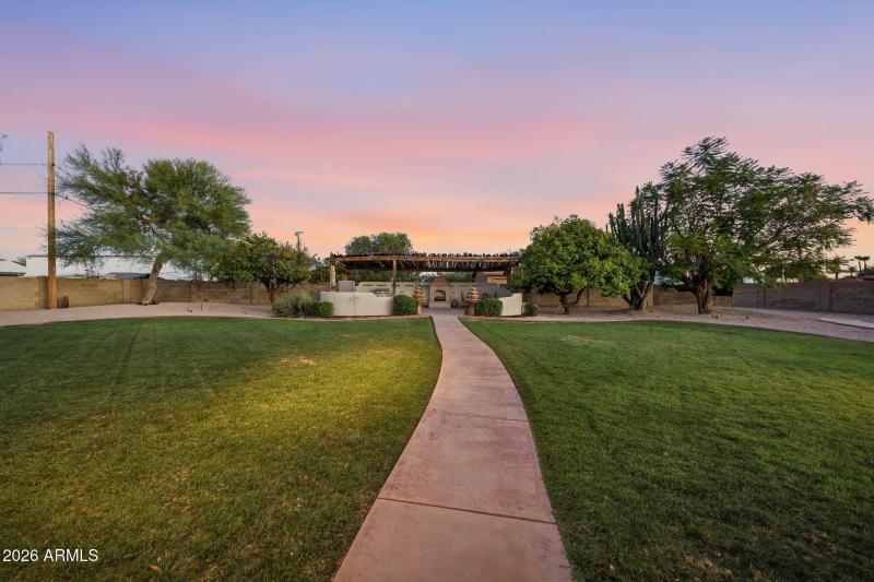 Twilight Backyard