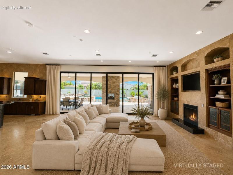 Virtually Staged Family Room