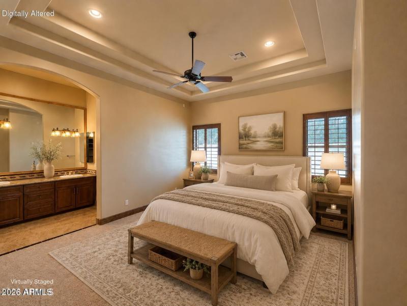 Virtually Staged 4th Bedroom Suite
