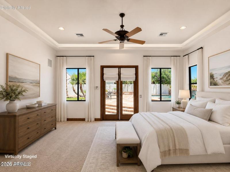 Virtually Staged Primary Suite