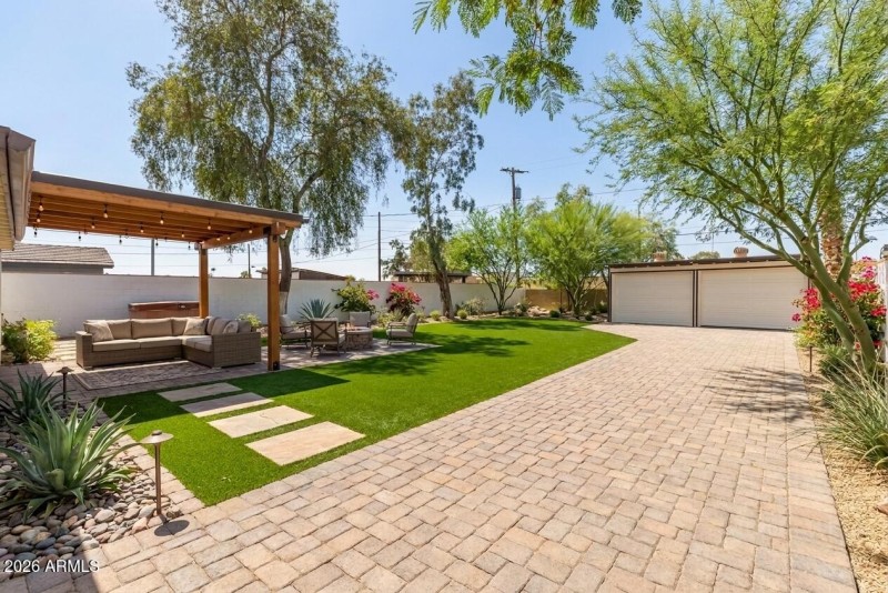 Virtually transformed backyard