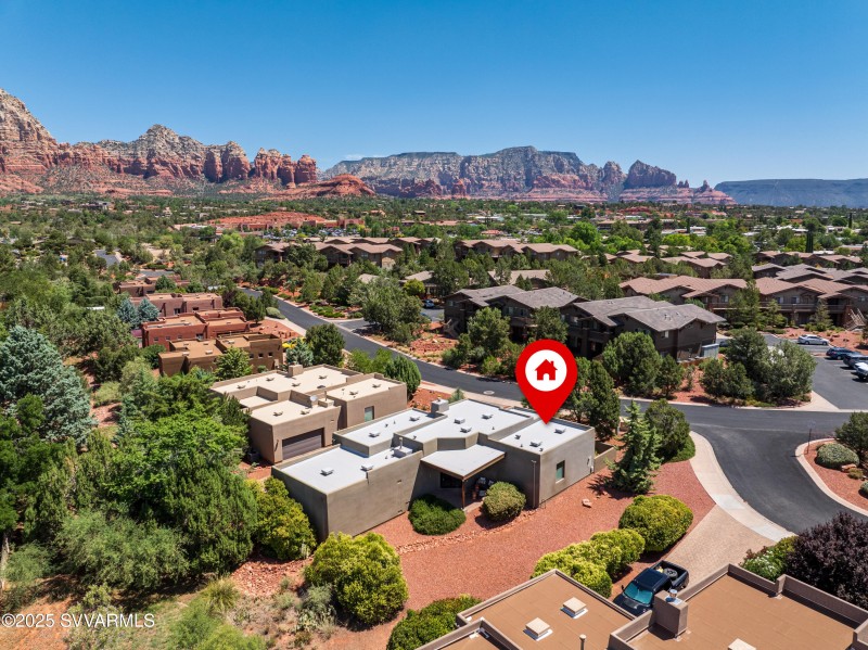 drone shot facing east