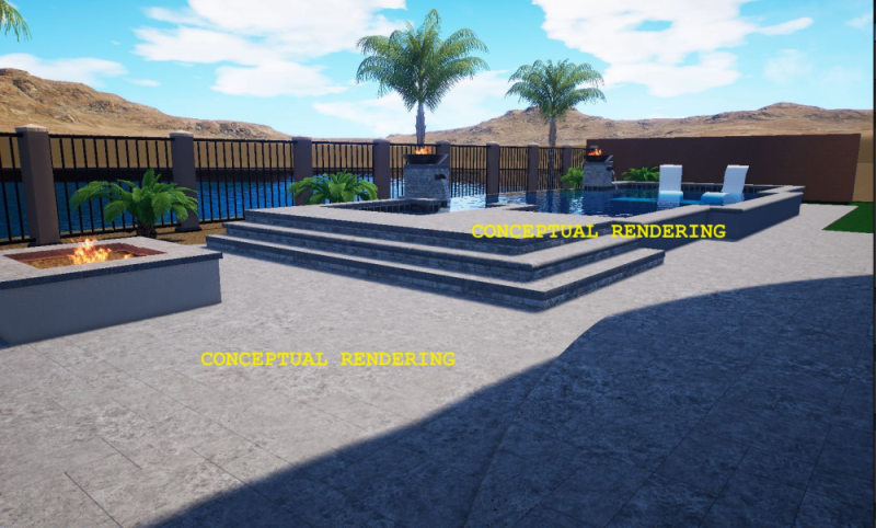 Conceptual Pool/Spa Rendering #6