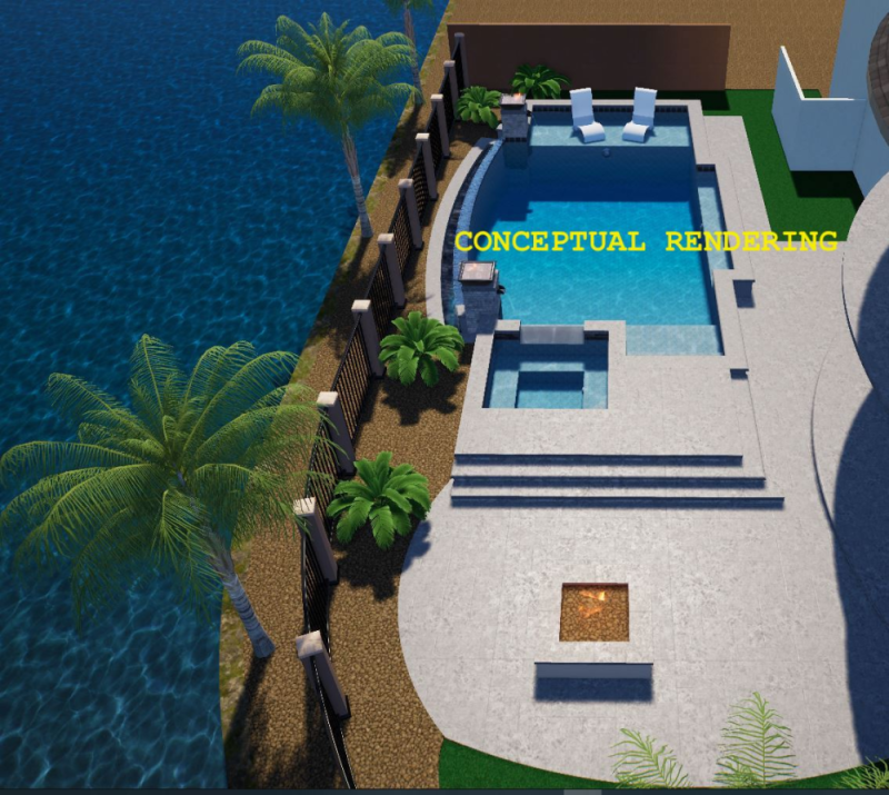 Conceptual Pool/Spa Rendering #7
