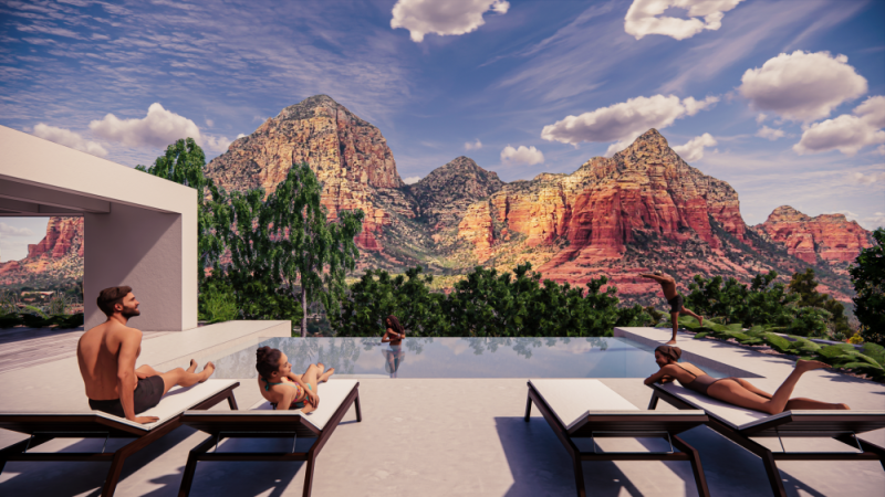 Architectural Rendering Infinity Pool