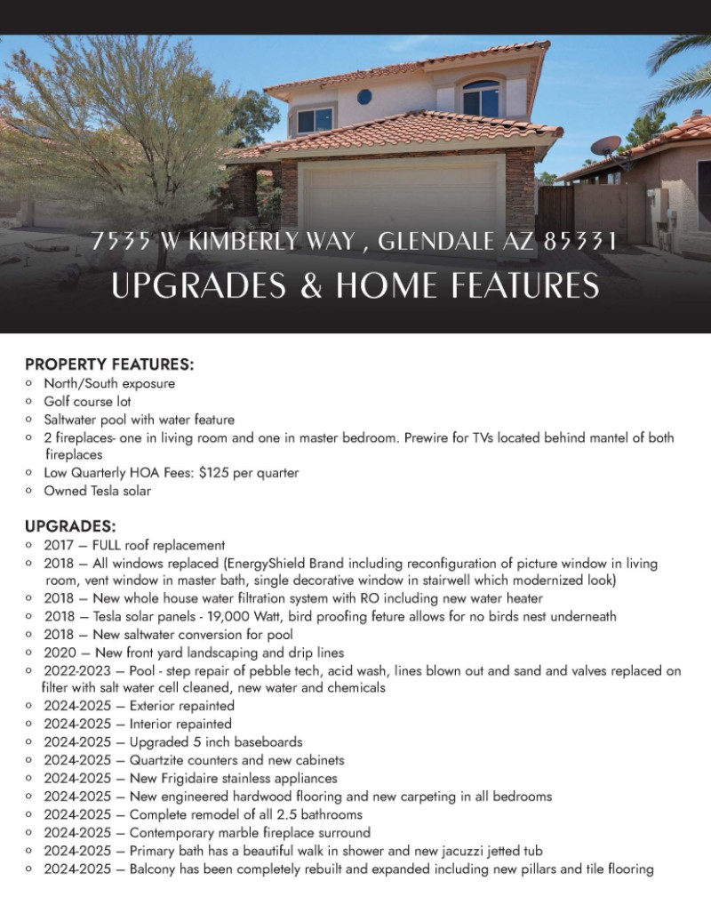 Upgrade List