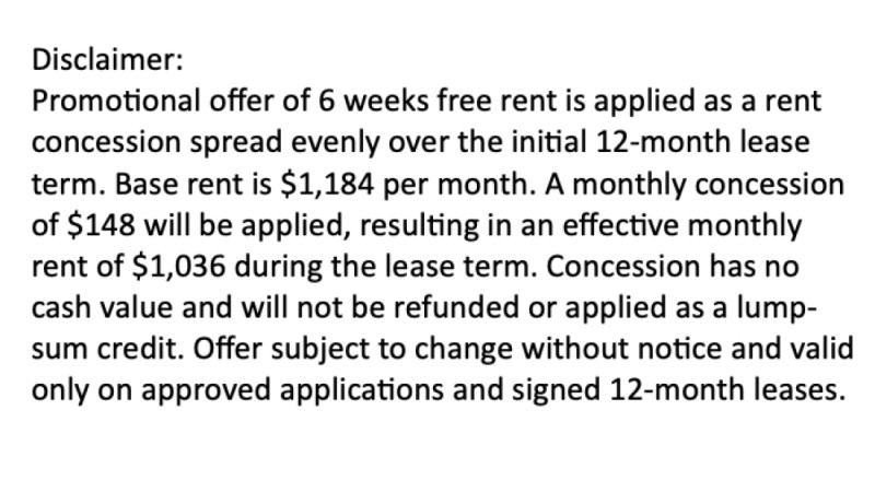 Special offer disclosure