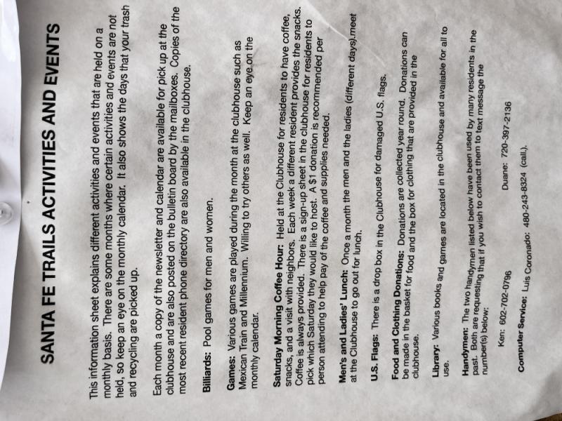 Santa Fe Trails Activities