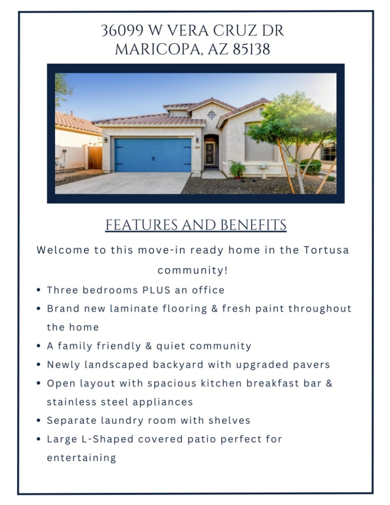 Features & Benefits List