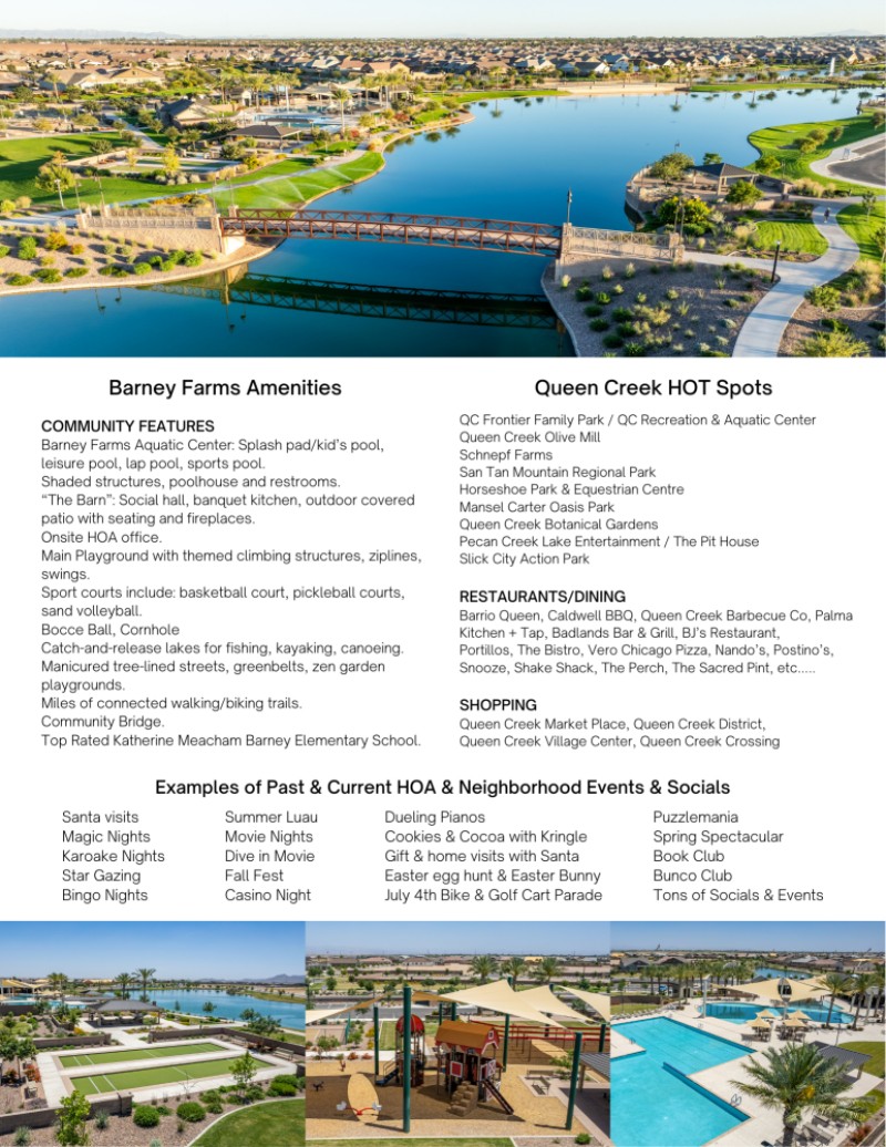 Barney Farms Amenities / QC HOT Spots