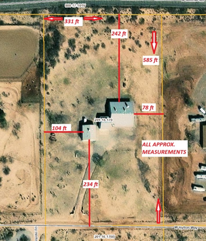 aerial w/measurements