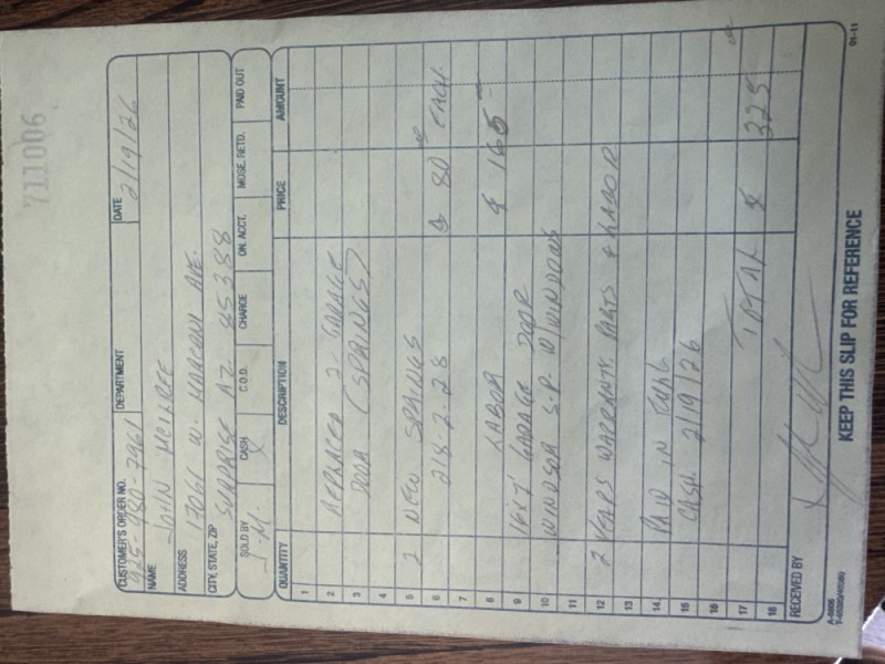 garage door spring repair