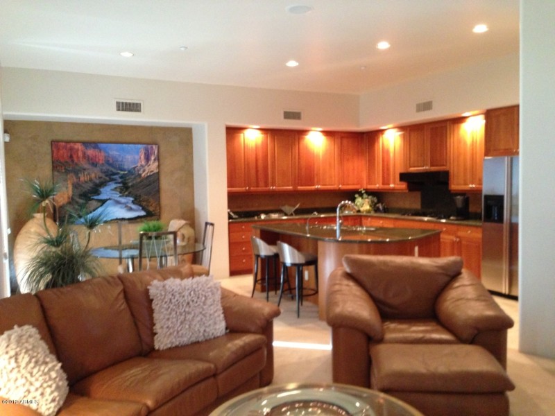 Family open to Kitchen