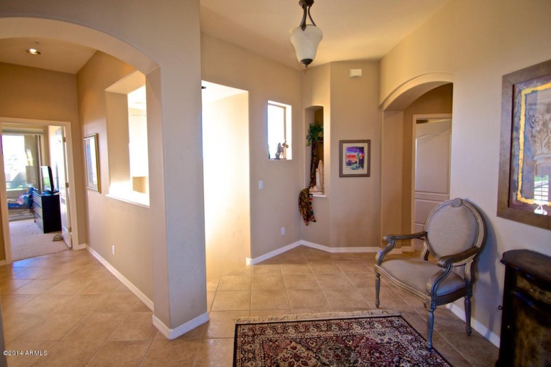 foyer and hall into guest suite