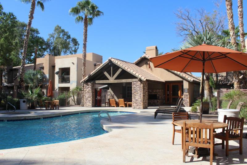 Community Pool with Large Patio