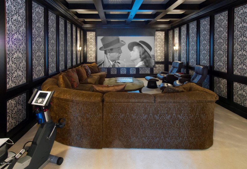 MOVIE THEATER ROOM W/DROP DOWN SCREEN