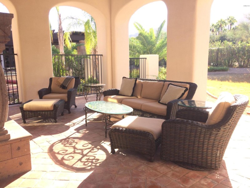 COVERED PATIO OFF BILLIARDS ROOM