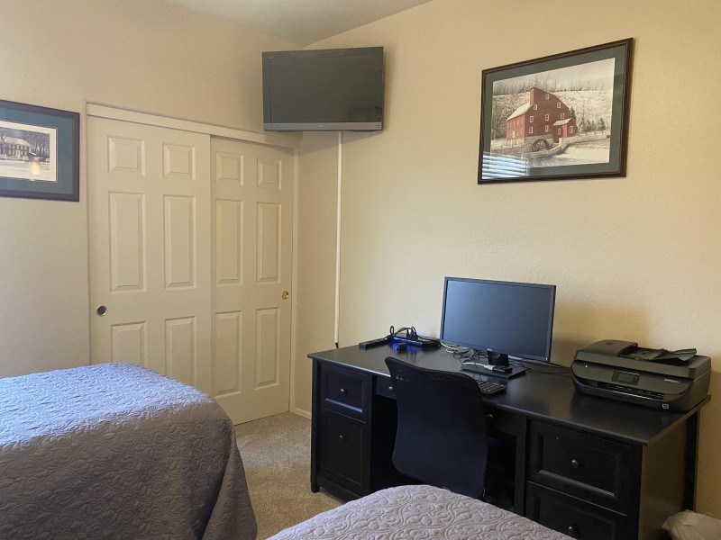2nd Bedroom with desk and large closet