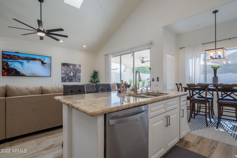 Kitchen Opens to Family Room