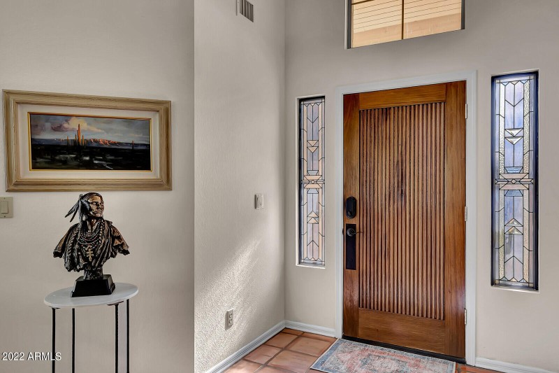 Entry with Stainglass windows