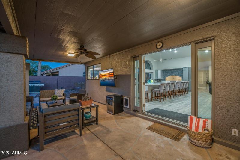 Backyard Outdoor Patio with TV