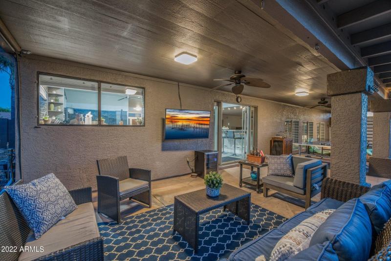 Backyard Patio with TV