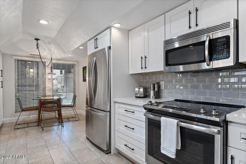 Kitchen with SS Appliances