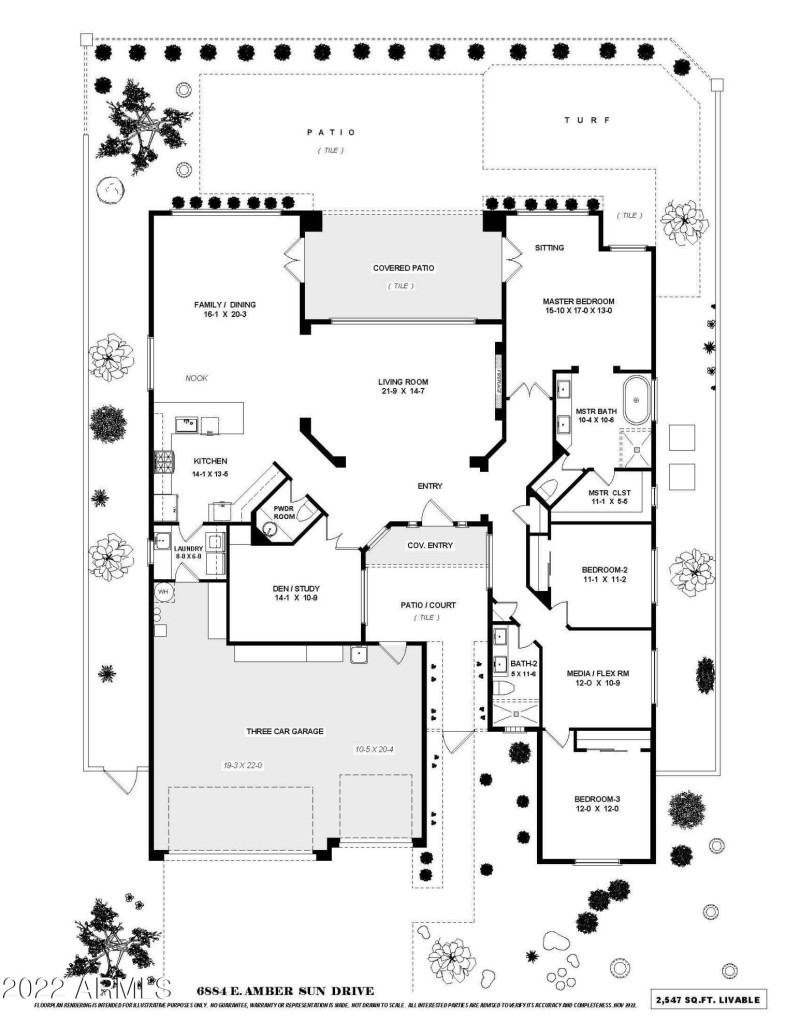 6884 East Amber Sun Drive - Floor Plan