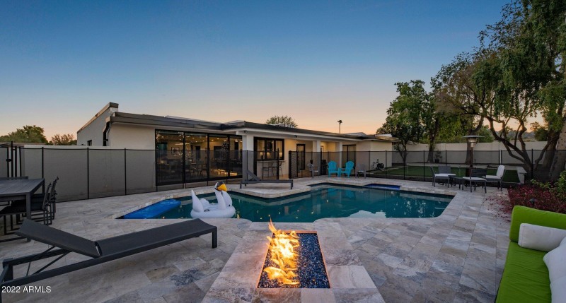 Backyard with Heated Pool