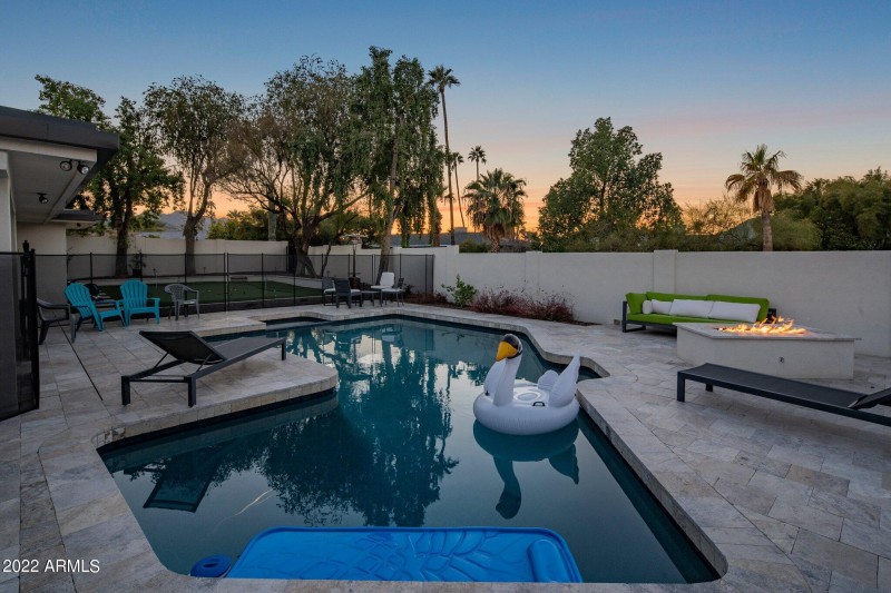Backyard with Heated Pool