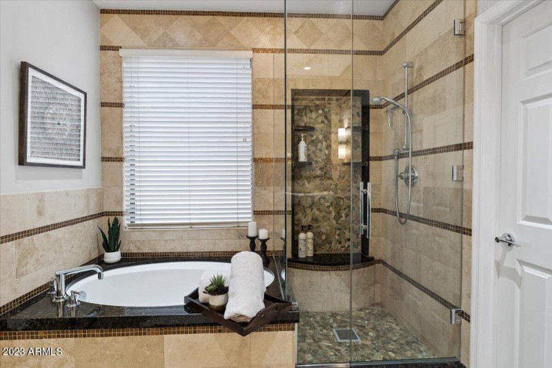 Soak Tub and Large Shower