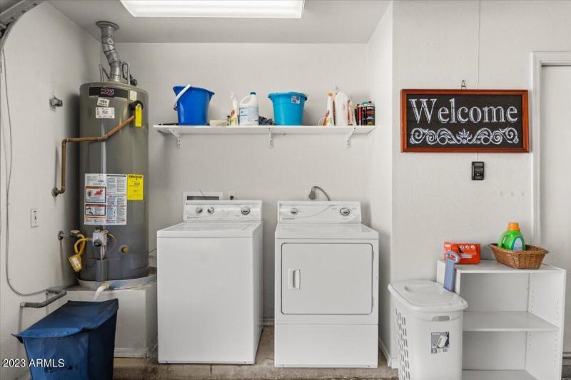 Laundry in Garage