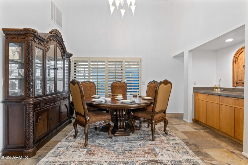 Dining Room opening up to Exterior Patio