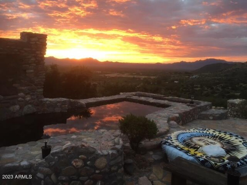 Natural Stone Pool and Viewing Patio