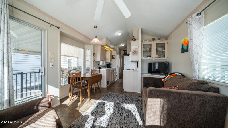 Vaulted ceilings with tiled floors