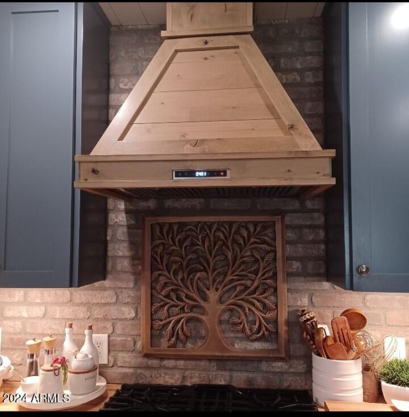 custom stove hood