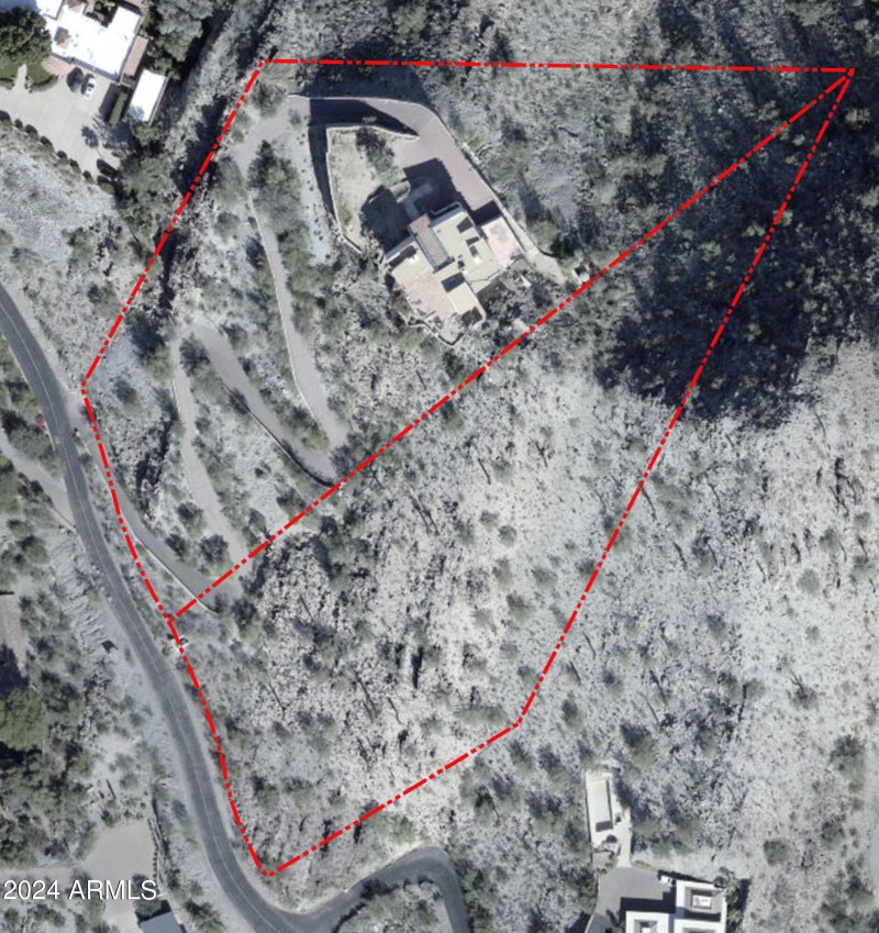 Aerial & Property Lines In Red