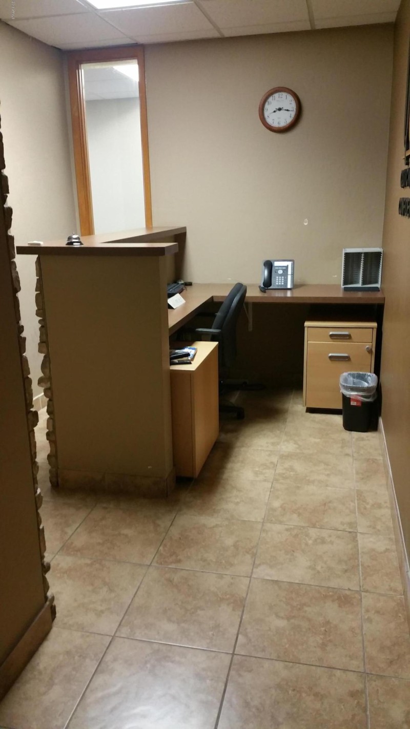 Reception area desk