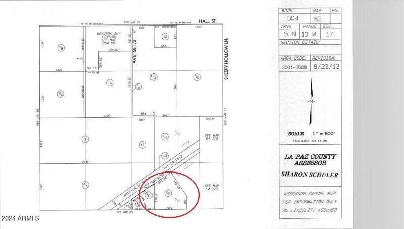 304-63 Map, La Paz County 17 acres