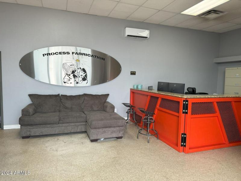 Front office customer lounge