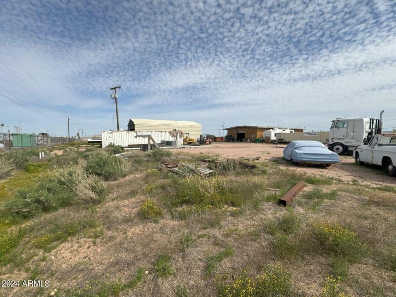 View from back corner looking to shop