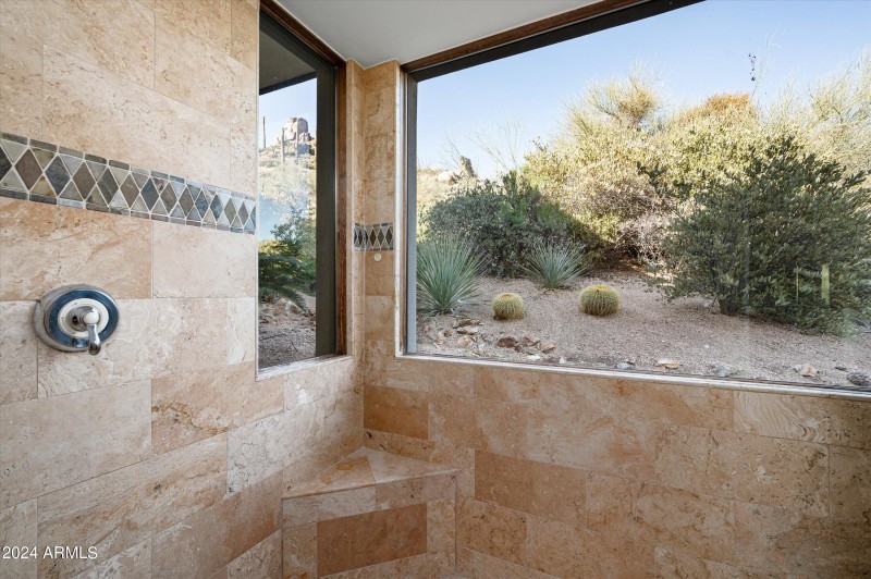 private shower views