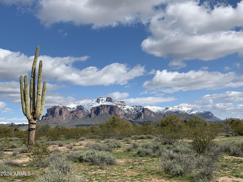 Dusting of snow on the Superstition Moun