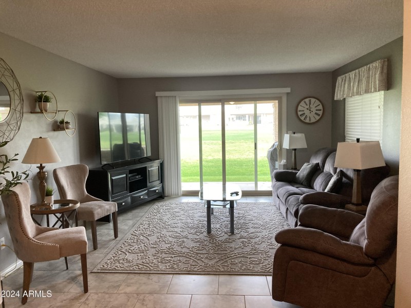 patio doors to golf course