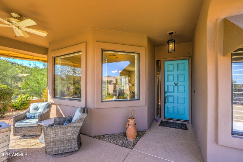 Front entry by pool