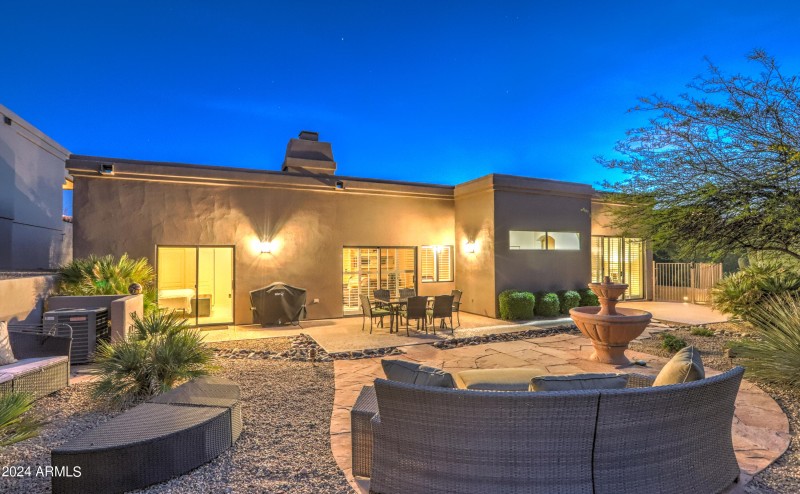 Backyard at night