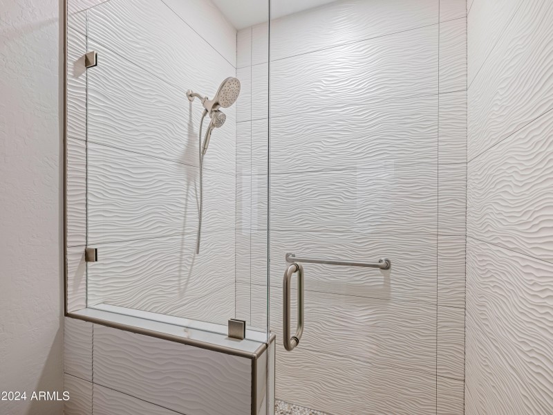 Hall Bath Shower - 3-D tile