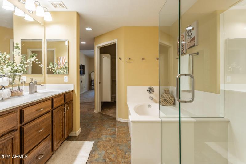 Walk in shower in primary bath